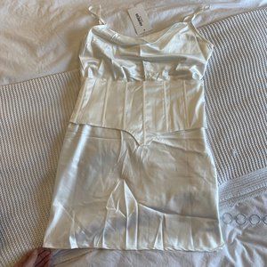 Heiress Beverly Hills White Silk Dress